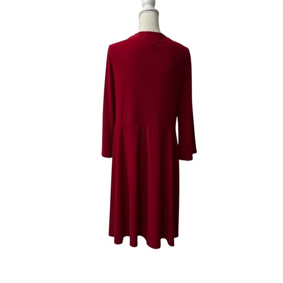 Sabrina Collective Red Long-Sleeve Knot Front Dress‎ Size 1X - Picture 4 of 8